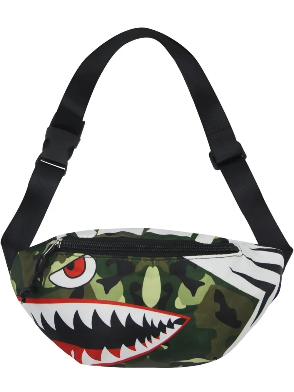 Camo Shark Graphic Waist Bag (Fits size Small/Medium Female)